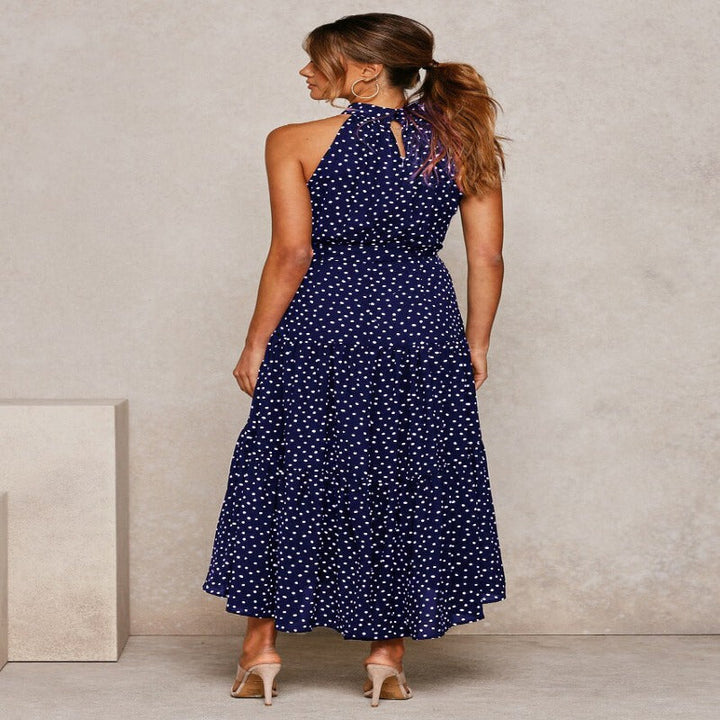 Valantomode | Chic Violet Summer Dress for Outdoor Gatherings