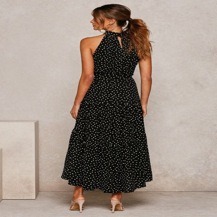 Valantomode | Chic Violet Summer Dress for Outdoor Gatherings