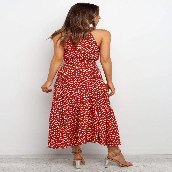 Valantomode | Chic Violet Summer Dress for Outdoor Gatherings