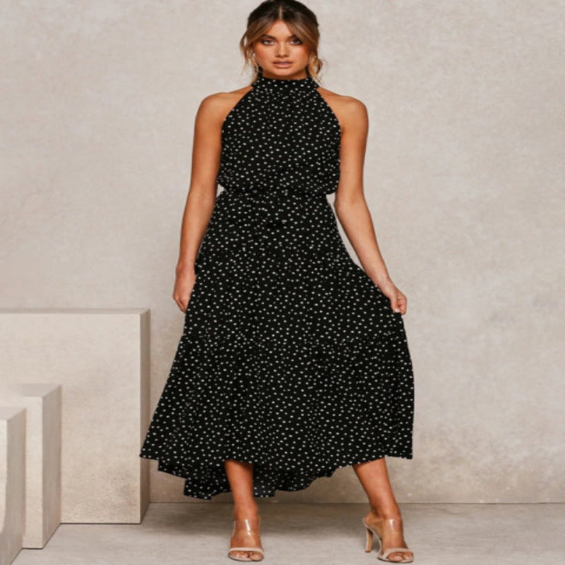 Valantomode | Chic Violet Summer Dress for Outdoor Gatherings