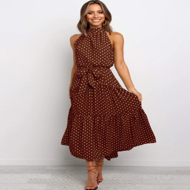 Valantomode | Chic Violet Summer Dress for Outdoor Gatherings