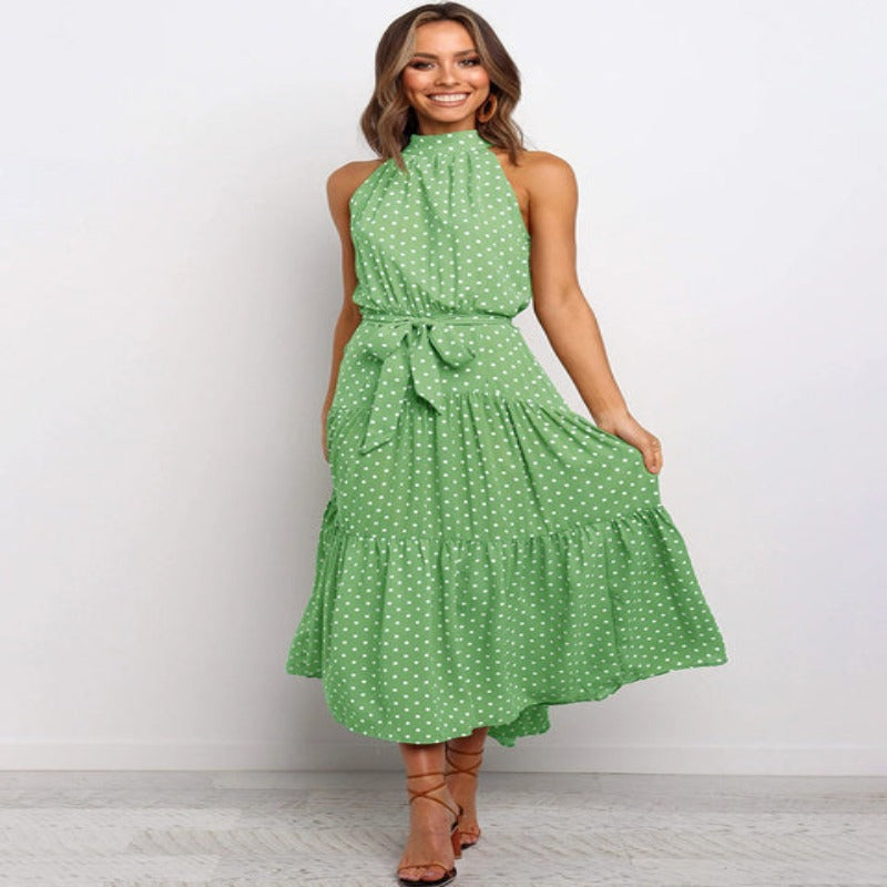 Valantomode | Chic Violet Summer Dress for Outdoor Gatherings