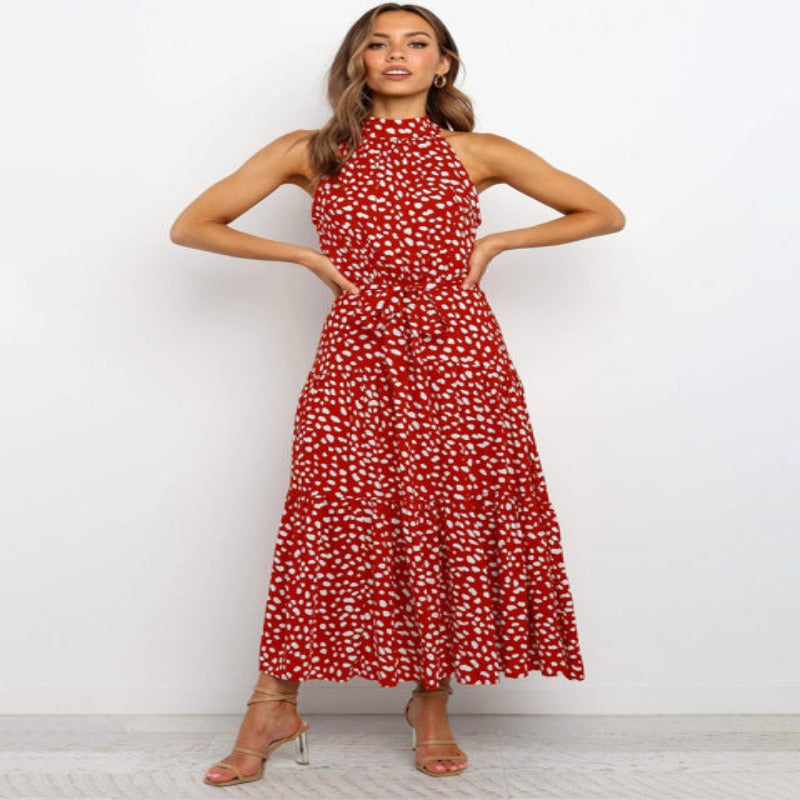 Valantomode | Chic Violet Summer Dress for Outdoor Gatherings