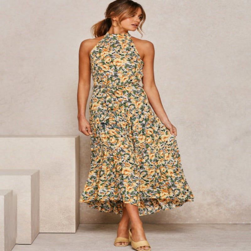 Valantomode | Chic Violet Summer Dress for Outdoor Gatherings