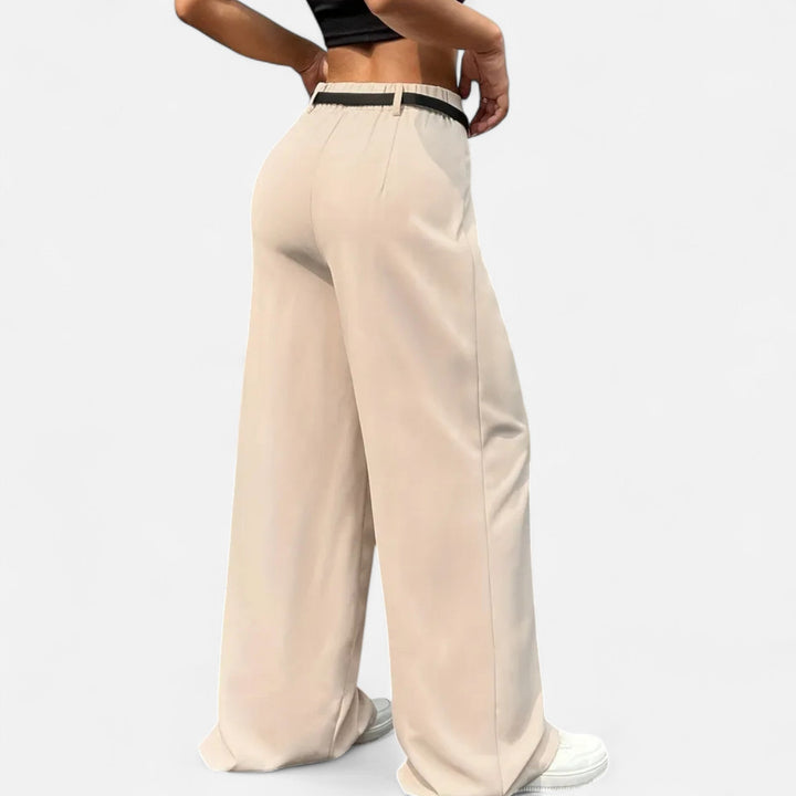 Valantomode | Women’s High-Waisted Wide-Leg Trousers – Linear Dominance & Architectural Grace