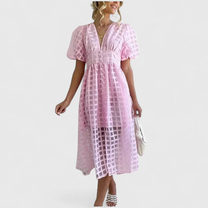 Valantomode | Stylish Midi Dress for Elegant Evening Events