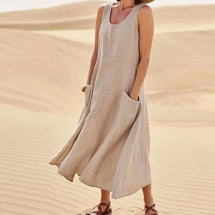 Valantomode | Dress with Pockets - Elegant Style