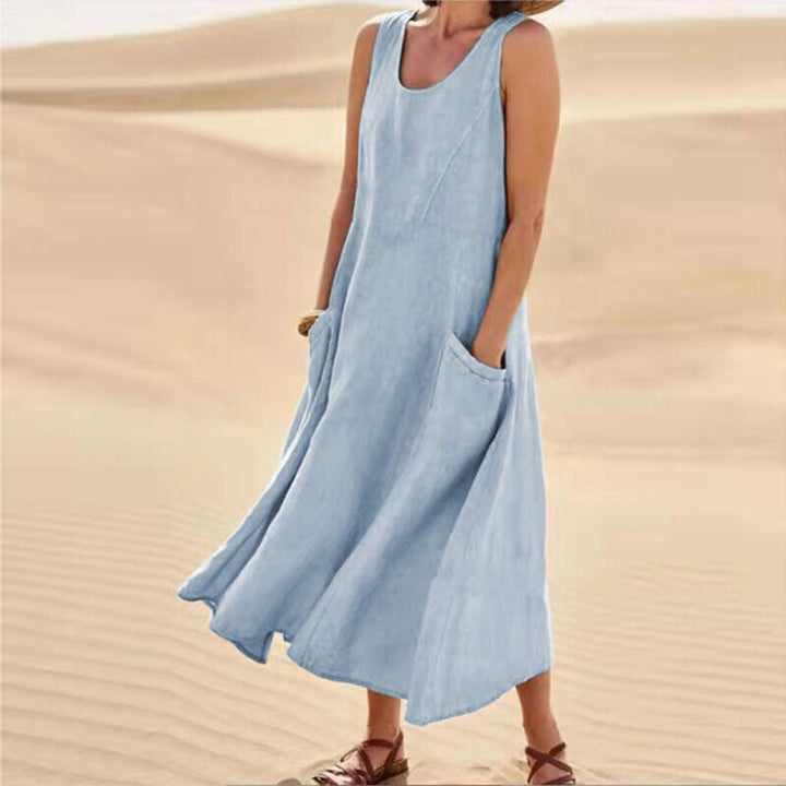 Valantomode | Dress with Pockets - Elegant Style
