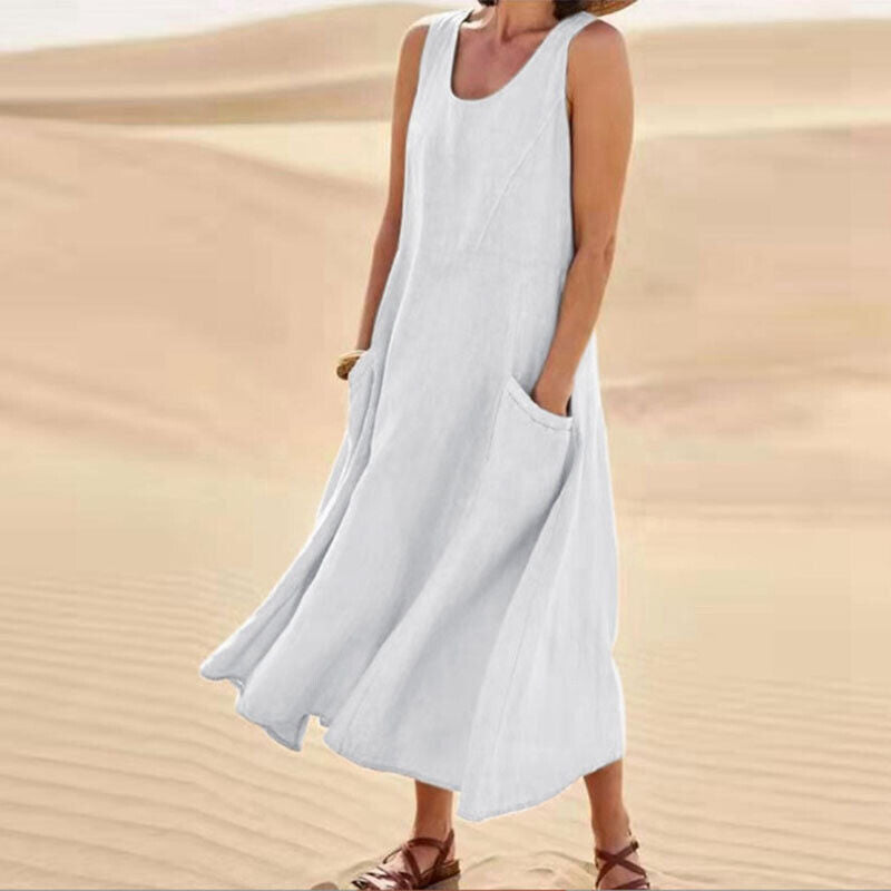 Valantomode | Dress with Pockets - Elegant Style