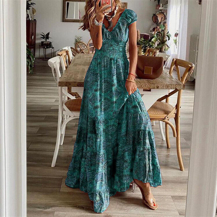 Valantomode | Bohemian Maxi Dress with Adjustable Fit for Women