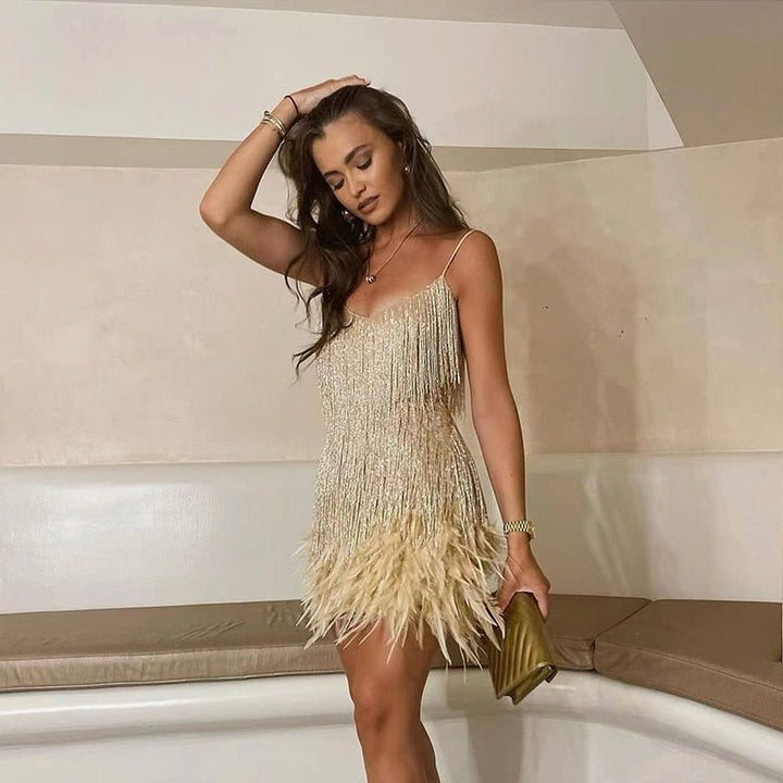 Valantomode | Shimmering Summer Dress for Women’s Elegant Outfits