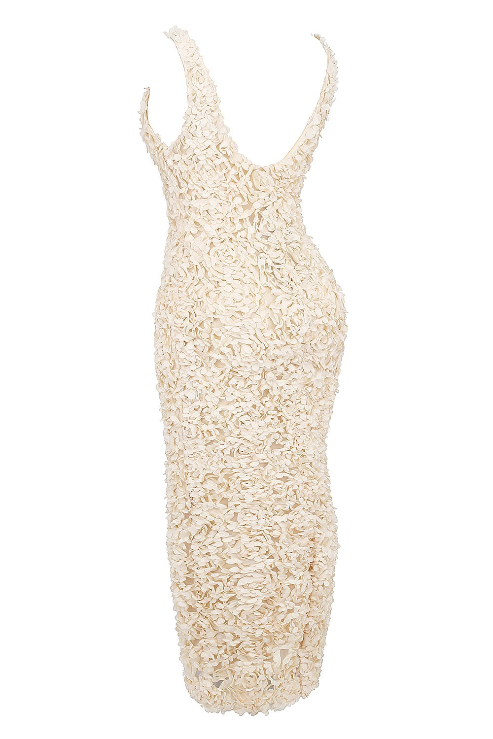 Valantomode | Floral Appliqué Maxi Dress for Effortless Elegance