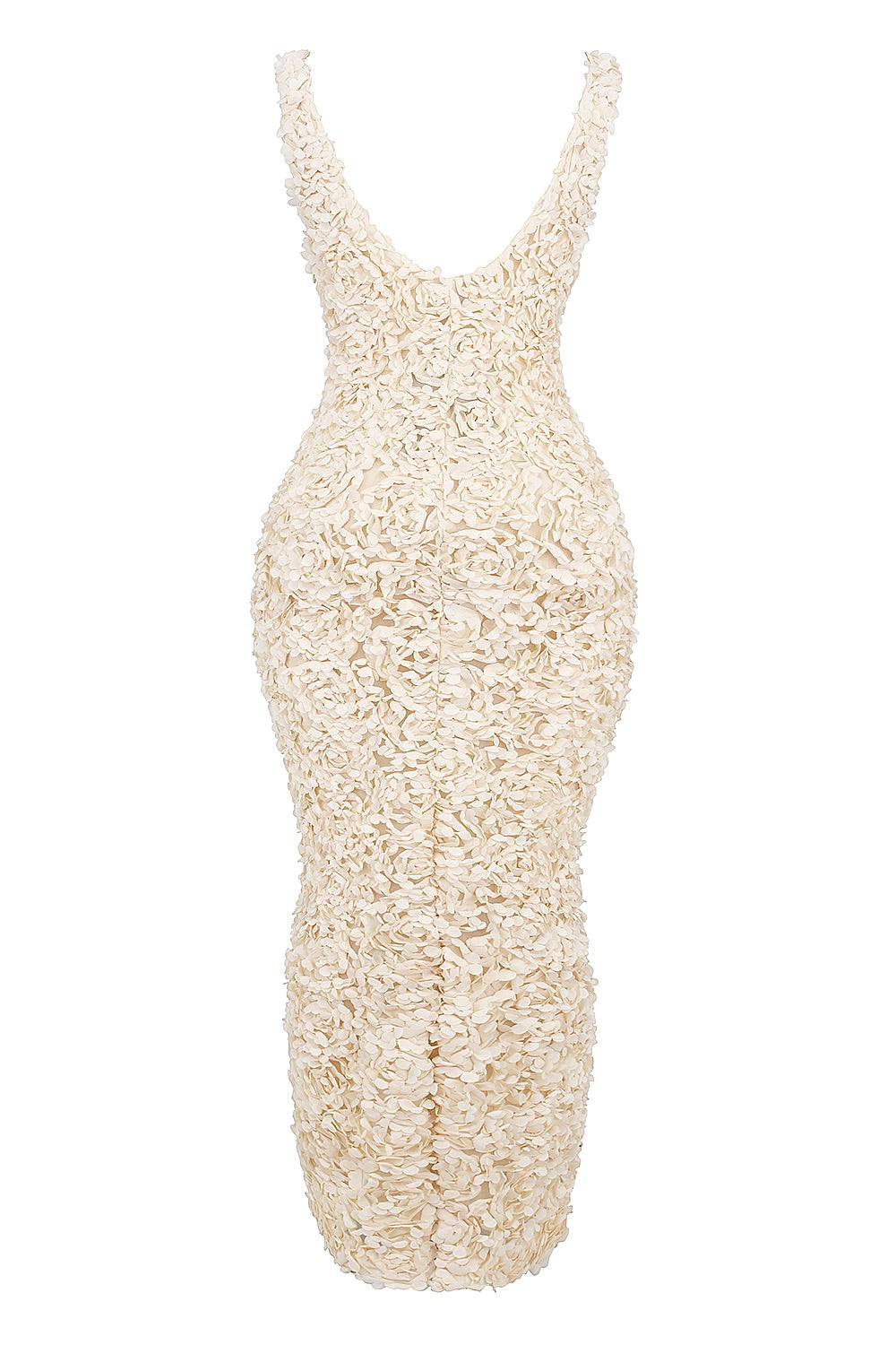 Valantomode | Floral Appliqué Maxi Dress for Effortless Elegance