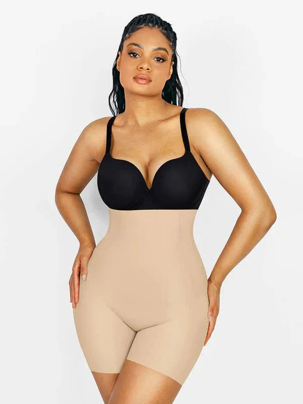 Valantomode | High-Waisted Shaper Shorts with Detachable Butt Pad