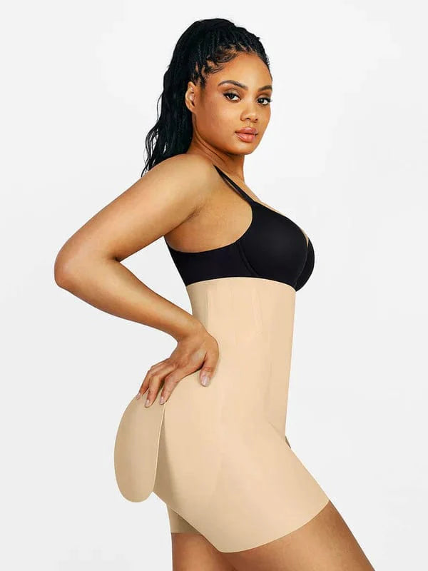 Valantomode | High-Waisted Shaper Shorts with Detachable Butt Pad