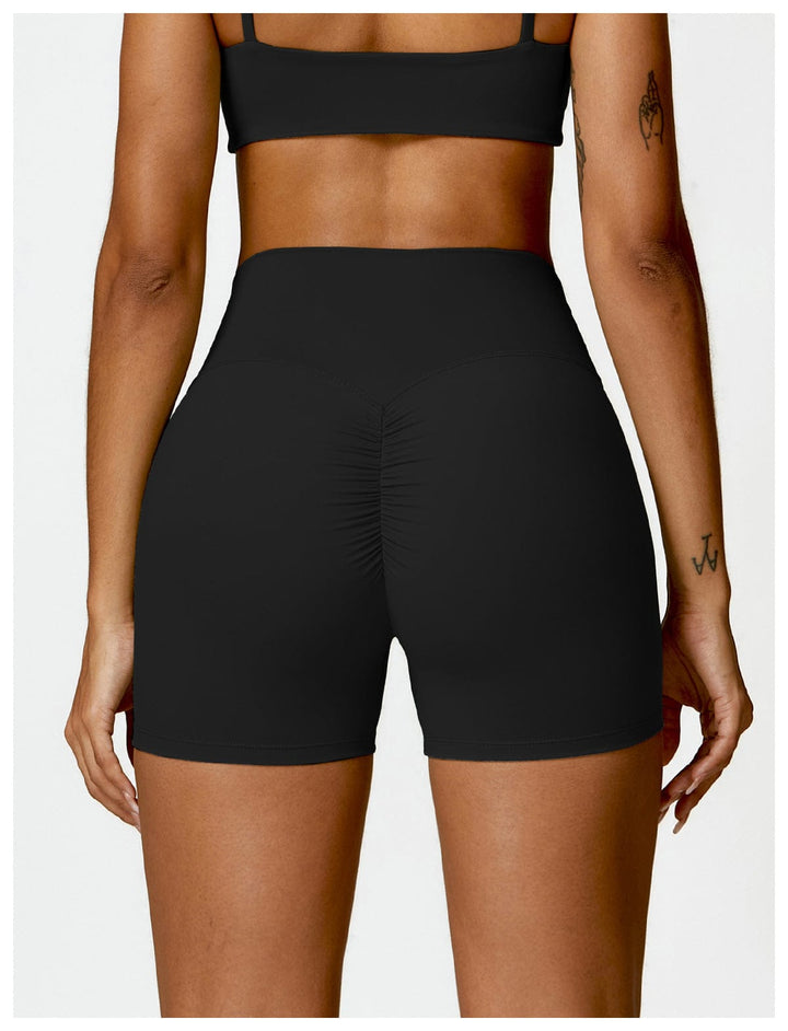 Valantomode | Women's High Waist Hip-Lifting Activewear Shorts for Gym and Sports