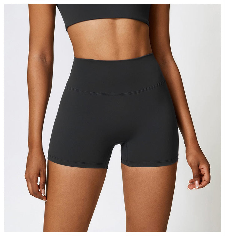 Valantomode | High-Waisted Seamless Fitness Shorts for Women - Booty-Lifting, Squat-Proof Workout Shorts