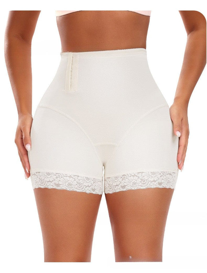 Valantomode | Lace Waist Trainer Shaper Shorts with Side Buckle Fastening