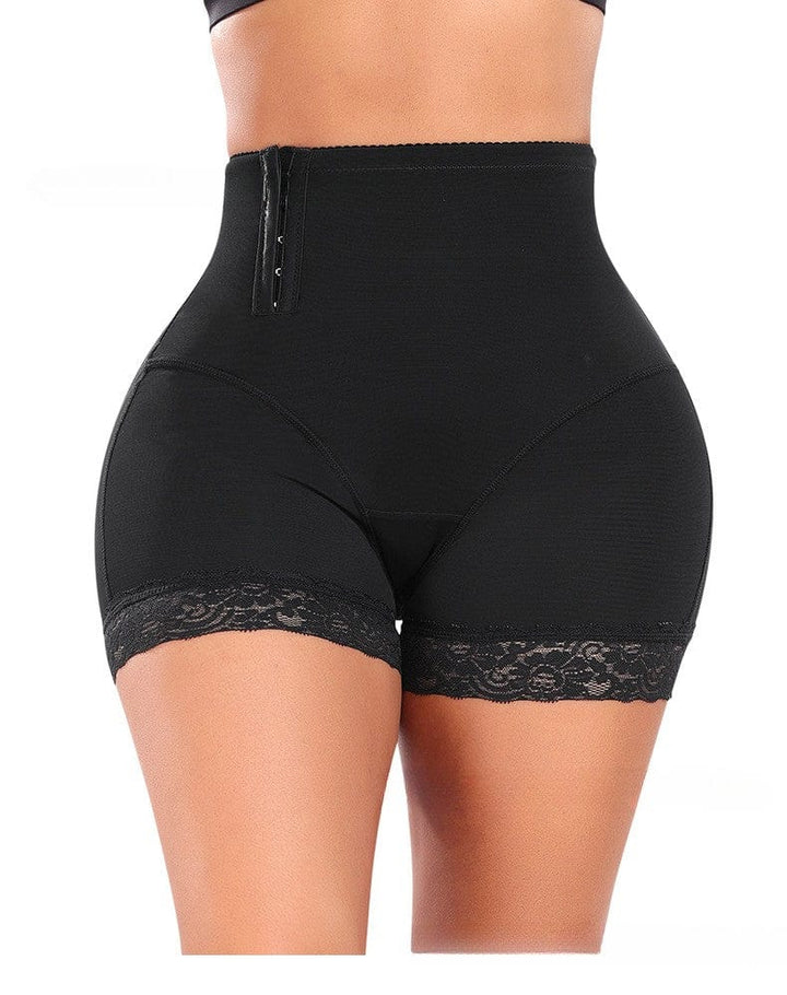Valantomode | Lace Waist Trainer Shaper Shorts with Side Buckle Fastening