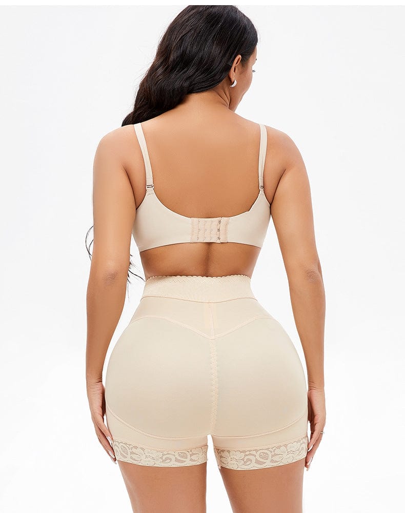 Valantomode | Front-Zip Lace Shaper Shorts for Tummy Control and Hip Enhancement