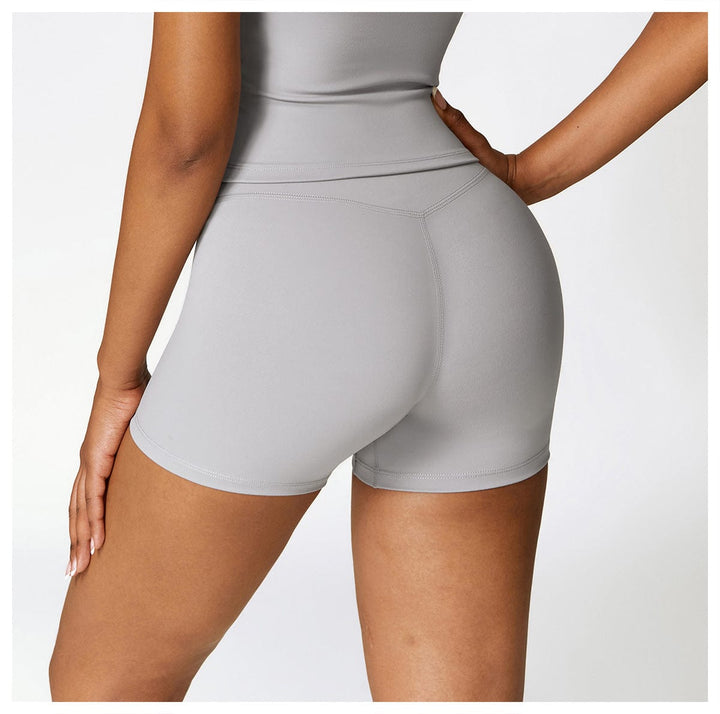 Valantomode | High-Waisted Seamless Fitness Shorts for Women - Booty-Lifting, Squat-Proof Workout Shorts