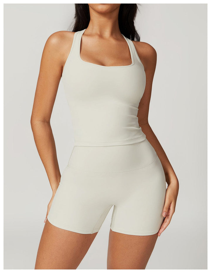 Valantomode | High-Waisted Seamless Fitness Shorts for Women - Booty-Lifting, Squat-Proof Workout Shorts