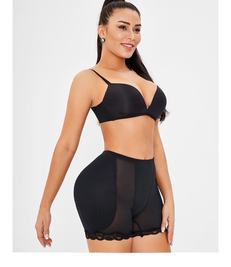 Valantomode | Lace-Trimmed High Waist Tummy Control Shaper Shorts for Hip and Bum Enhancement