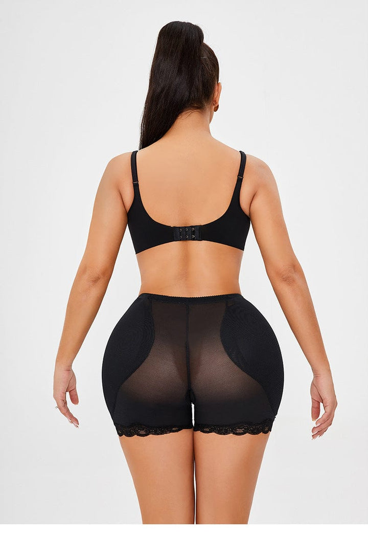 Valantomode | Lace-Trimmed High Waist Tummy Control Shaper Shorts for Hip and Bum Enhancement