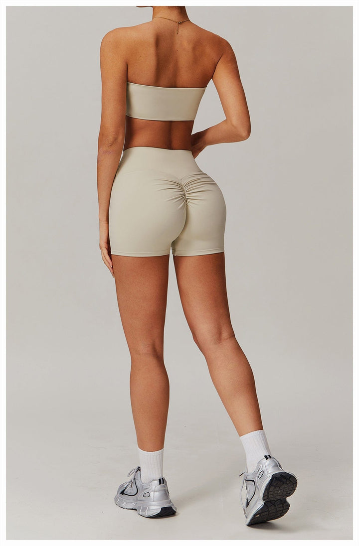Valantomode | Women's High Waist Hip-Lifting Activewear Shorts for Gym and Sports