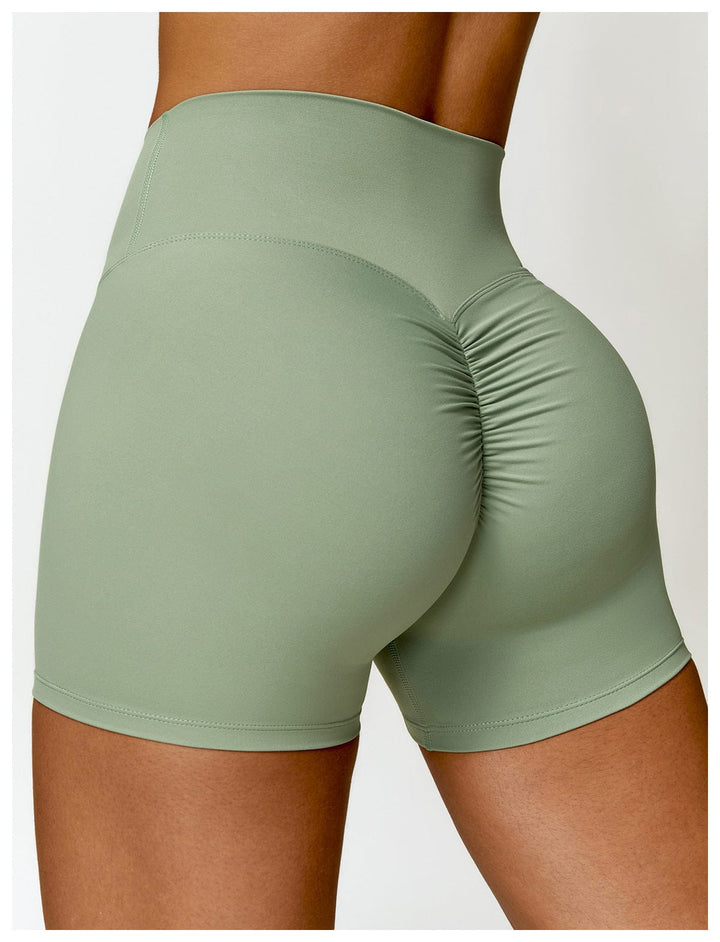 Valantomode | Women's High Waist Hip-Lifting Activewear Shorts for Gym and Sports