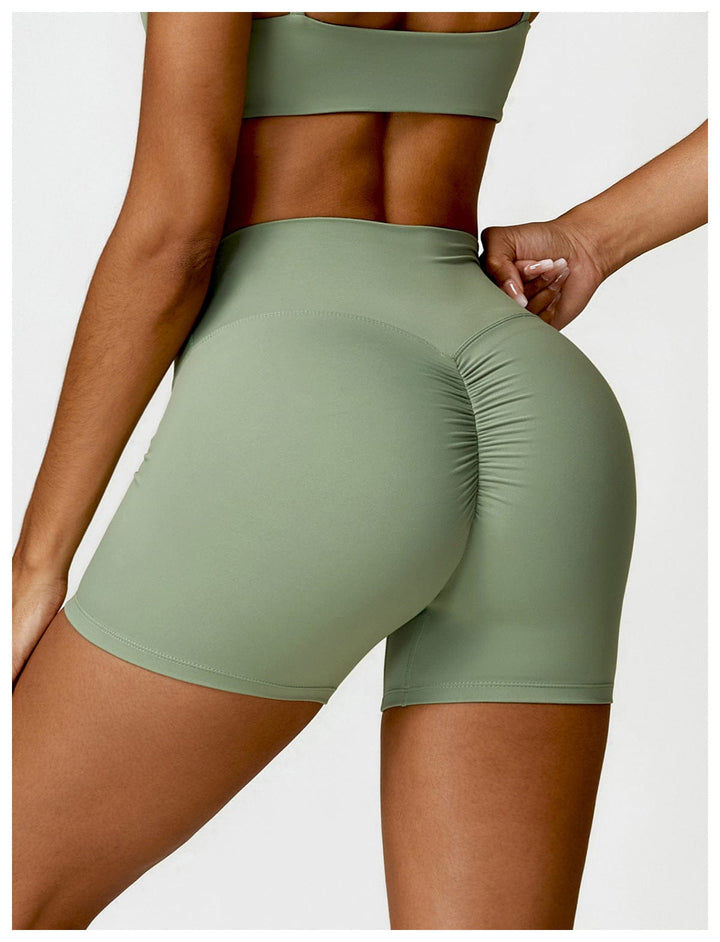 Valantomode | Women's High Waist Hip-Lifting Activewear Shorts for Gym and Sports