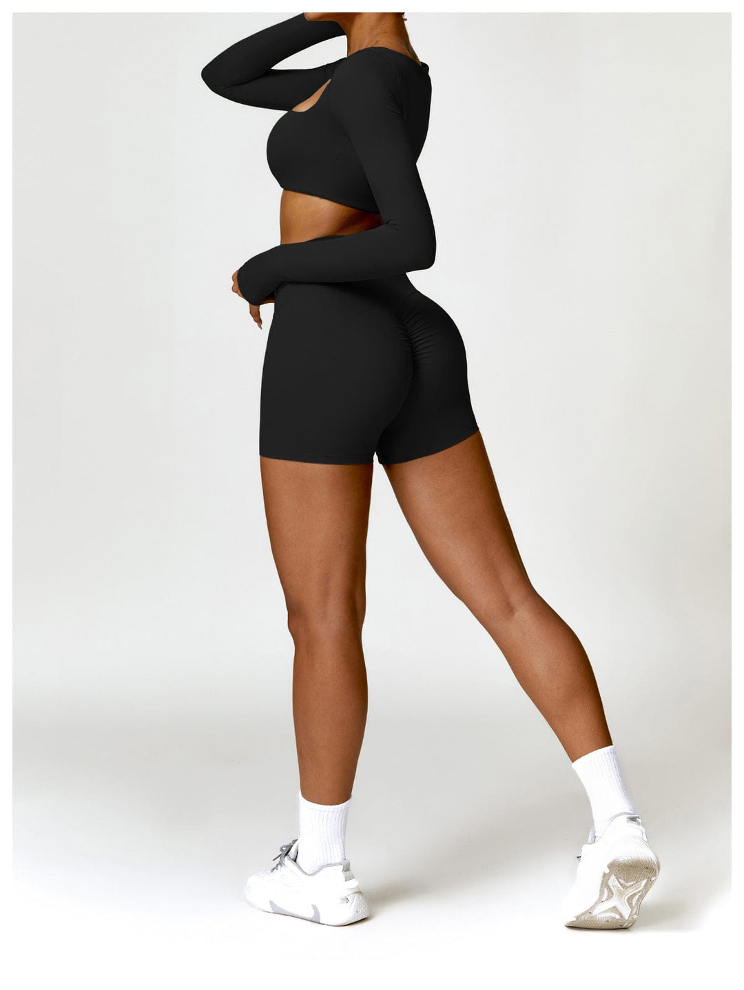Valantomode | Women's High Waist Hip-Lifting Activewear Shorts for Gym and Sports