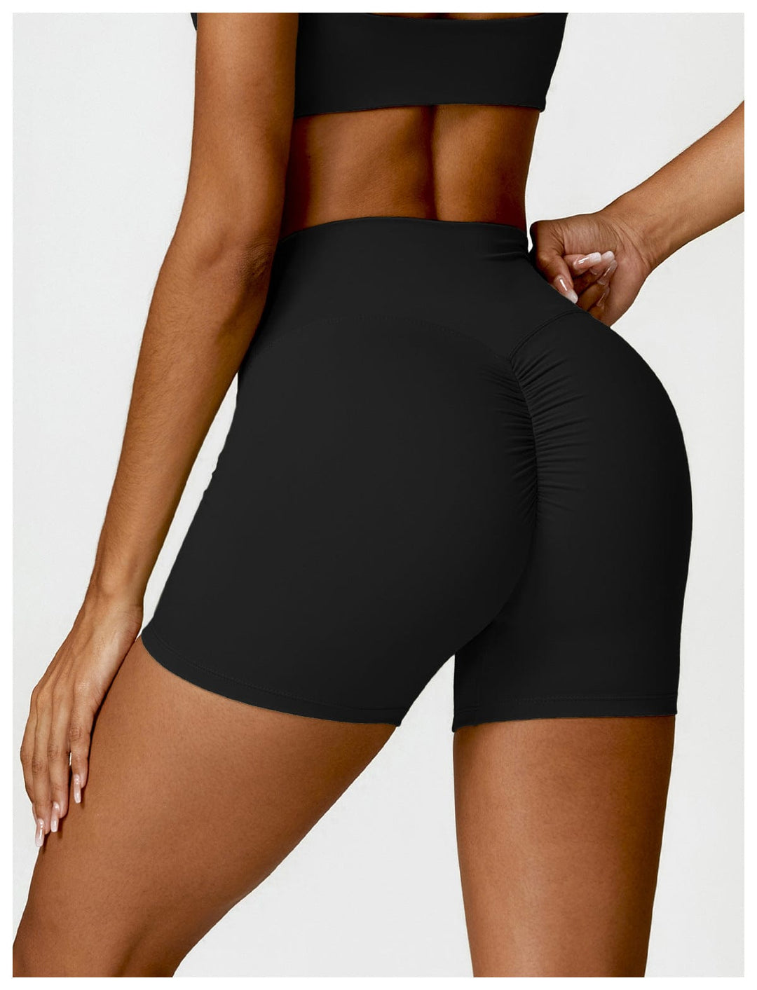 Valantomode | Women's High Waist Hip-Lifting Activewear Shorts for Gym and Sports