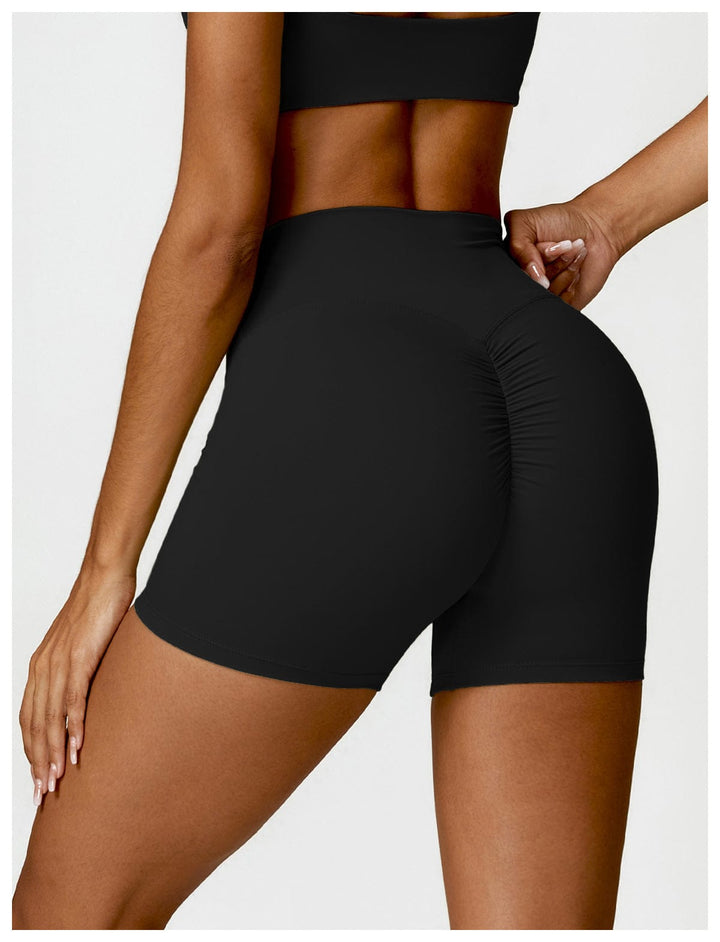 Valantomode | Women's High Waist Hip-Lifting Activewear Shorts for Gym and Sports