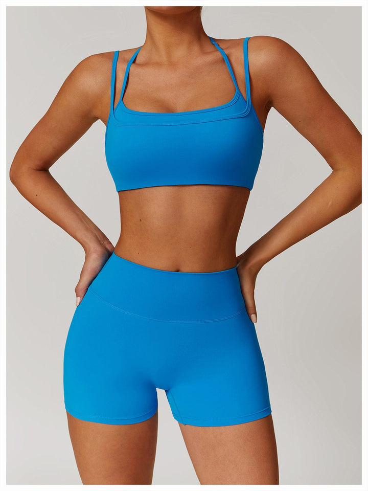 Valantomode | Women's High Waist Hip-Lifting Activewear Shorts for Gym and Sports