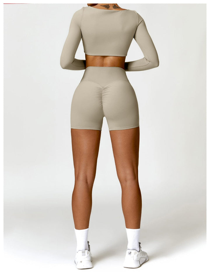 Valantomode | Women's High Waist Hip-Lifting Activewear Shorts for Gym and Sports