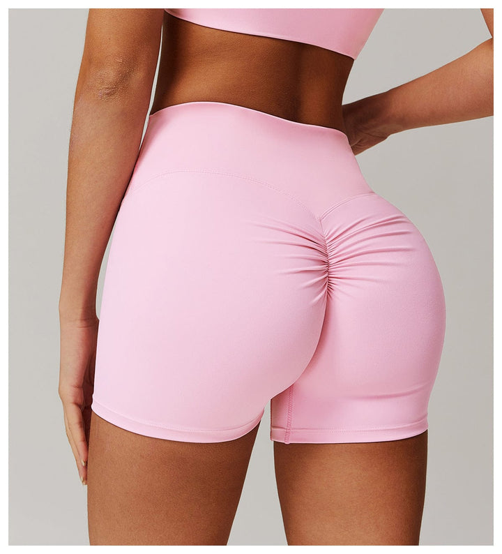 Valantomode | Women's High Waist Hip-Lifting Activewear Shorts for Gym and Sports