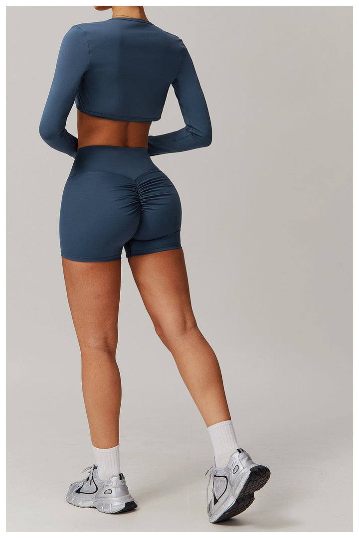 Valantomode | Women's High Waist Hip-Lifting Activewear Shorts for Gym and Sports