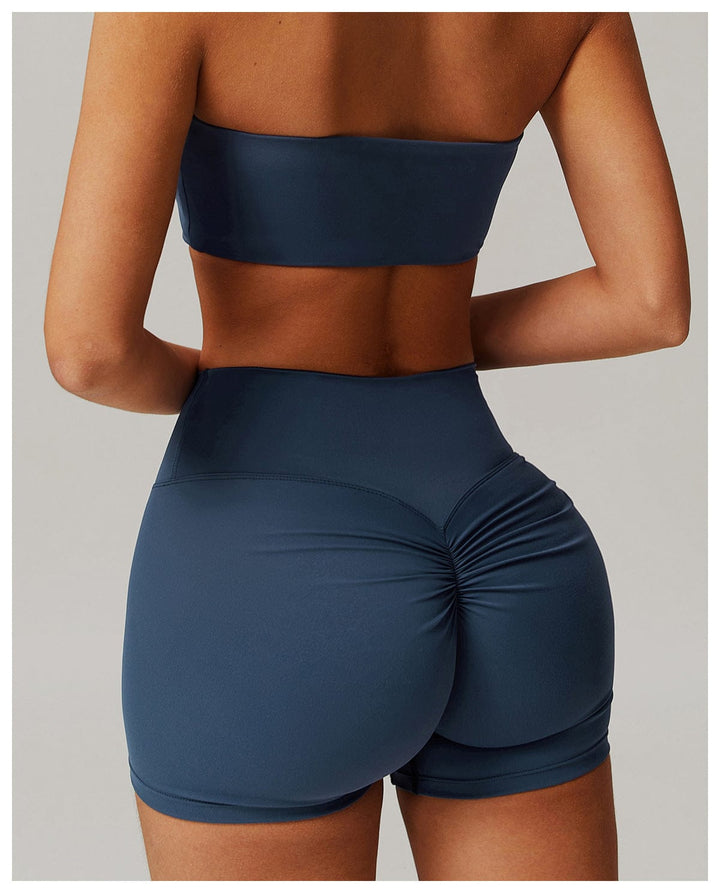 Valantomode | Women's High Waist Hip-Lifting Activewear Shorts for Gym and Sports