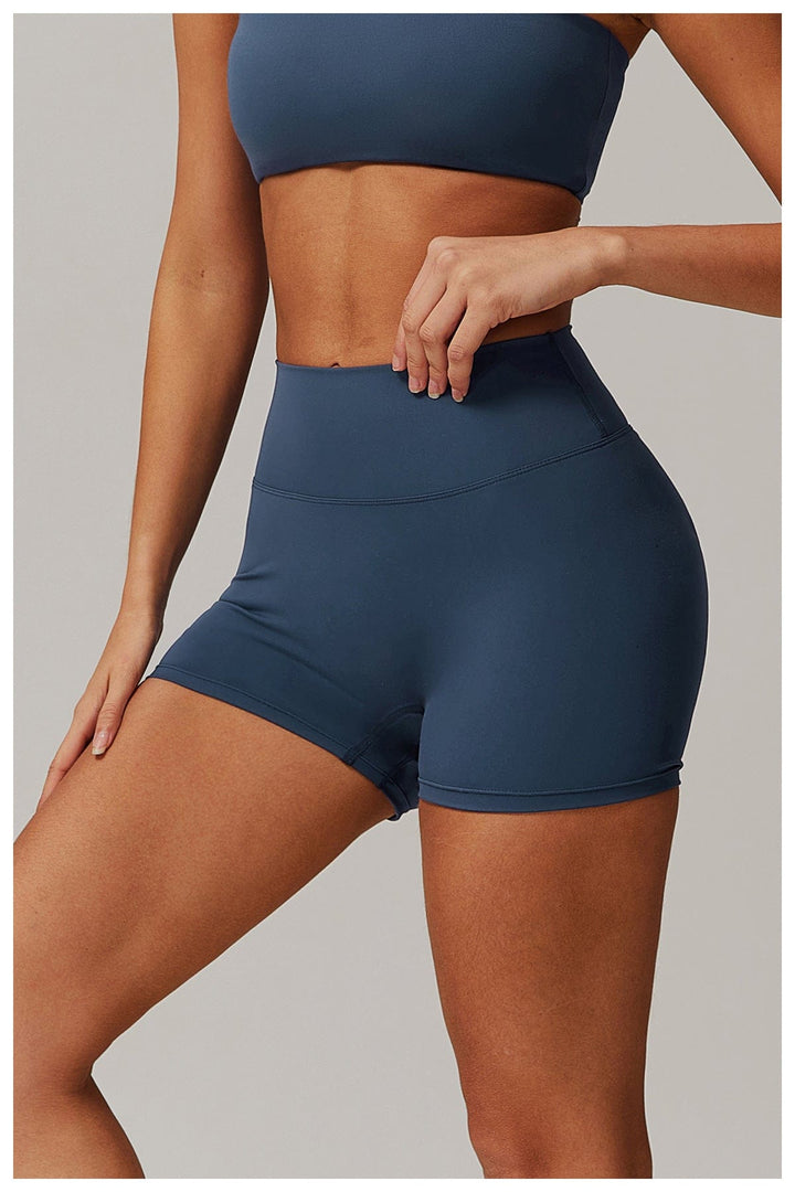 Valantomode | Women's High Waist Hip-Lifting Activewear Shorts for Gym and Sports