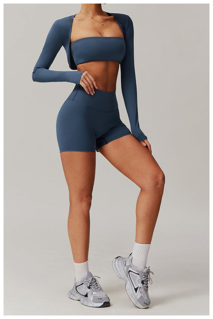 Valantomode | Women's High Waist Hip-Lifting Activewear Shorts for Gym and Sports