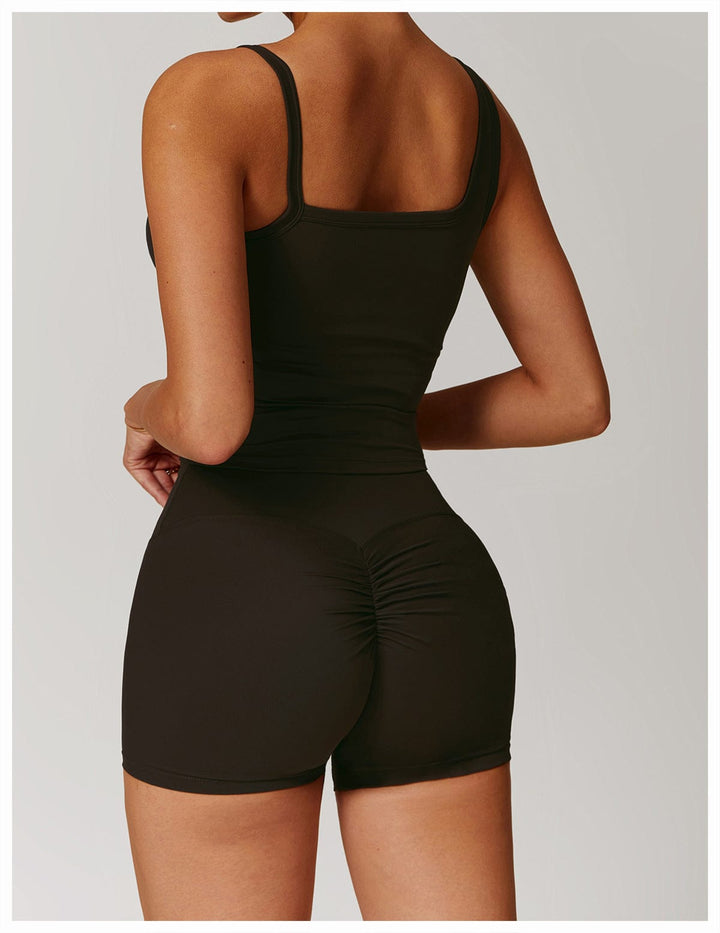 Valantomode | Women's High Waist Hip-Lifting Activewear Shorts for Gym and Sports
