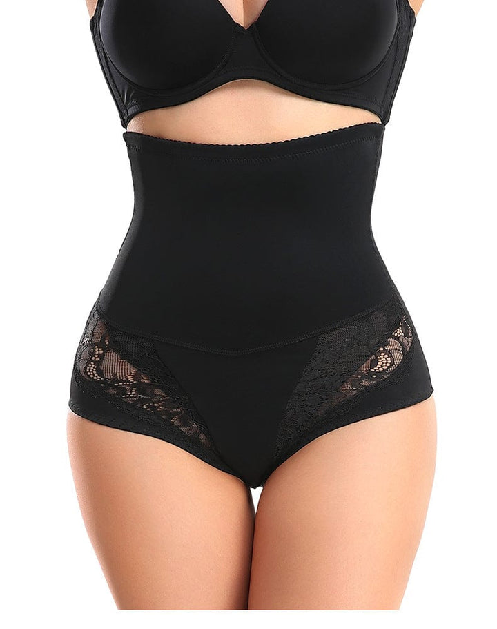 Valantomode | High-Waisted Lace Tummy Control Shapewear Briefs for Women