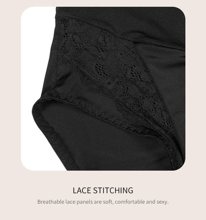 Valantomode | High-Waisted Lace Tummy Control Shapewear Briefs for Women