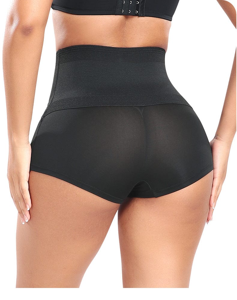 Valantomode | High-Waisted Shaping Shorts with Front Hook and Eye Closure