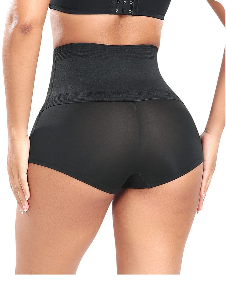 Valantomode | High-Waisted Shaping Shorts with Front Hook and Eye Closure