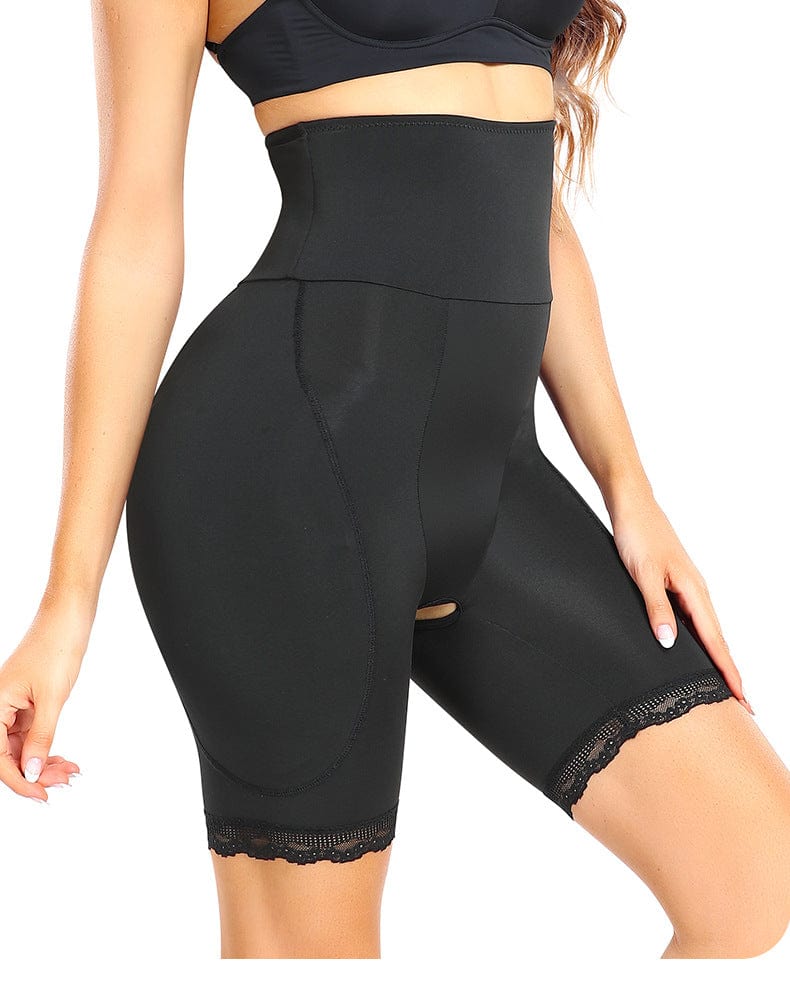 Valantomode | High-Waisted Shaping Shorts with Tummy Control and Removable Hip Pads
