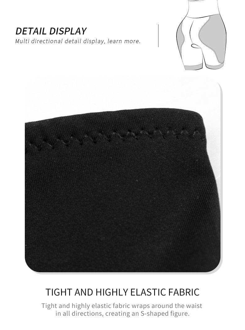 Valantomode | High-Waisted Shaping Shorts with Tummy Control and Removable Hip Pads