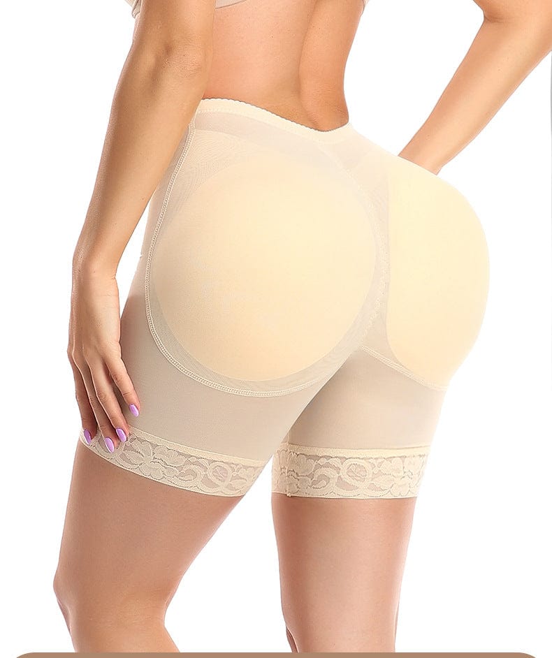 Valantomode | Lace High-Waist Bum Lifter Shaper Shorts with Hip Padding