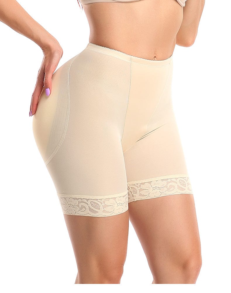 Valantomode | Lace High-Waist Bum Lifter Shaper Shorts with Hip Padding